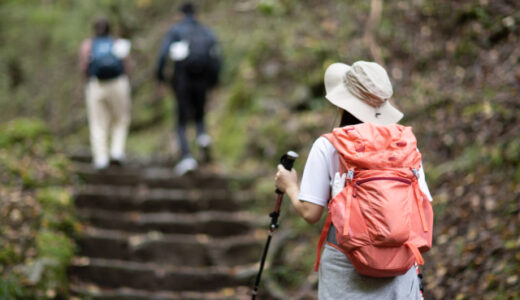 後を付いていく登山客