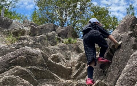 岩場の登山