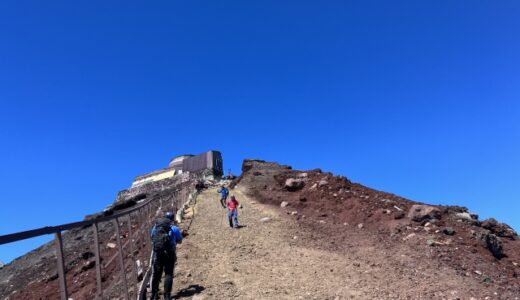 晴天時の富士山山頂付近