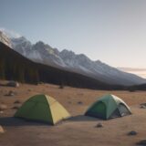 【キャンプ】初心者が準備すべき持ち物 | 1泊2日のスケジュール をイメージした 広角の風景 の写真