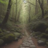 【雲形山】登山口から行き止まりまで | 登山道の歩き方とルート案内 をイメージした 広角の風景、登山道、登山道、ハイキング の写真