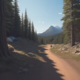 【登山道】迷わないための歩き方 | 道標の確認とルート選び をイメージした 広角の風景、登山道、ハイキング、登山道 の写真