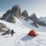 【登山】登頂への歩き方 | 体力配分のコツと準備 をイメージした 広角の風景、山 の写真