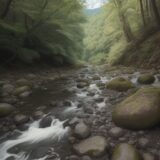 【清流釣りスポット】山奥の流れで狙う | 岩魚とヤマメの釣り方 をイメージした 広角の風景、山 の写真