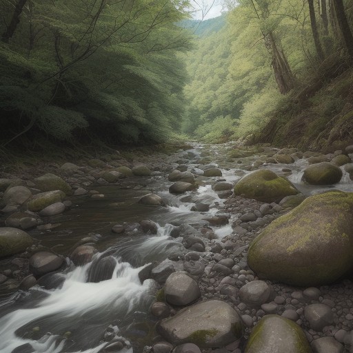【清流釣りスポット】山奥の流れで狙う | 岩魚とヤマメの釣り方 をイメージした 広角の風景、山 の写真