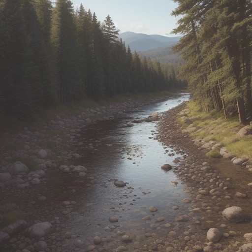 【ブラウントラウト】釣行ポイントの探し方 | 川の特徴と狙い目 をイメージした 広角の風景、川 の写真