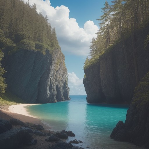 【海での事故防止】溺れるリスクを減らす方法 | 安全な泳ぎ方のポイント をイメージした 広角の風景 の写真