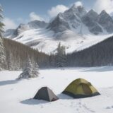 【登山ソックス】厚手の靴下で足を守る | 冬山歩きの装備選び をイメージした 広角の風景、ハイキング、山、冬 の写真