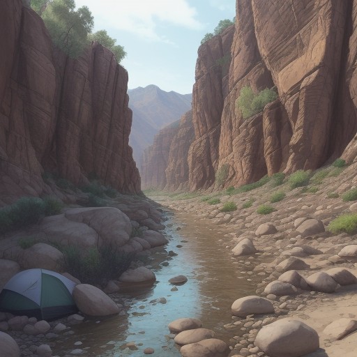 【川底の流れ】読み方のコツ | 魚が潜むポイントの見極め方 をイメージした 広角の風景、川 の写真