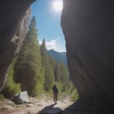 【沢登り】岩場の歩き方 | 滑りにくい足場の選び方と登り方 をイメージした 広角の風景 の写真