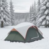 【キャンプ】冬の防寒着選び | 体温を保つ服装の組み合わせ をイメージした 広角の風景、冬 の写真