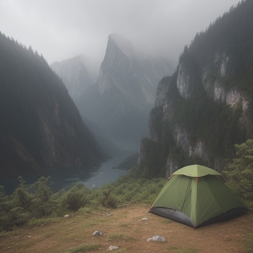 【梅雨登山】雨の日の装備と準備 | 安全に歩くための注意点 をイメージした 広角の風景、ハイキング の写真