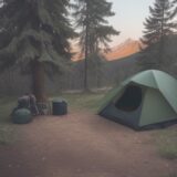 【ブッシュクラフトナイフ】おすすめの選び方 | 道具で変わるキャンプの体験 をイメージした 広角の風景 の写真