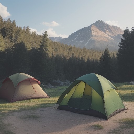 【ソロキャンプ】夏の服装選び | 虫除けと暑さ対策のポイント をイメージした 広角の風景、夏 の写真