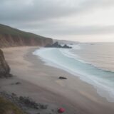 【海】荒れる前のサイン | 釣り人が意識したい波の変化と予兆 をイメージした 広角の風景 の写真