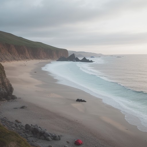 【海】荒れる前のサイン | 釣り人が意識したい波の変化と予兆 をイメージした 広角の風景 の写真