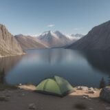 【ゼリコ】観察ポイントを巡る | 山の中にある湖での体験記 をイメージした 広角の風景、山、湖 の写真