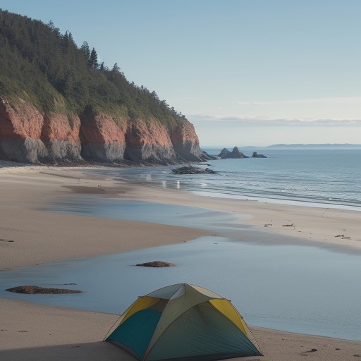 【潮止まり】海のタイミング | 干潮時に歩く海岸線 をイメージした 広角の風景 の写真