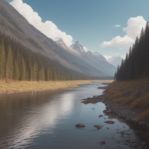 【フィッシングベスト】川での釣りに合う選び方 | 持ち物の整理術 をイメージした 広角の風景、川 の写真