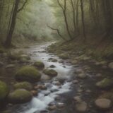 【ドジョウ採取】おすすめの道具 | 川で集めるための準備と使い方 をイメージした 広角の風景、川 の写真