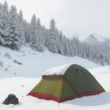 【雪山サバイバル】生き残るための技術 | 装備と行動のポイント をイメージした 広角の風景、山、雪景色 の写真