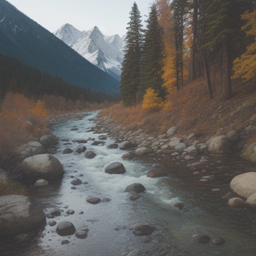 【渓流釣り】初心者のための釣り方 | 山の川で魚を釣るコツ をイメージした 広角の風景、山、山、川 の写真