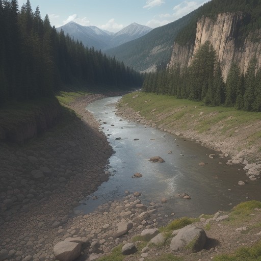 【川遊び】流れのある場所での注意点 | 安全な戻り方と対策 をイメージした 広角の風景、川 の写真