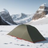 【冬用寝袋】登山の夜に備える | 選び方と使い方のポイント をイメージした 広角の風景、冬、山 の写真