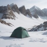 【氷点下登山】冬山の寒さに備える服装 | おすすめの装備リスト をイメージした 広角の風景、山、山、冬 の写真