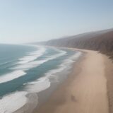 【離岸流】危険な場所の見分け方 | 海での安全な過ごし方と予測方法 をイメージした 広角の風景 の写真