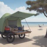 【キャリーカート】砂浜で使いやすいモデル | 選び方とおすすめ品 をイメージした 広角の風景 の写真