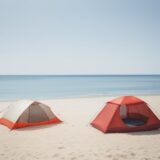 【海監視員】配置状況を確認して | 安全に泳げるビーチを選ぶ方法 をイメージした 広角の風景 の写真