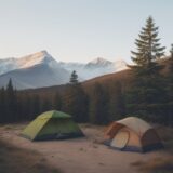 【キャンプ予算】初心者が揃える道具の費用 | 合計金額の目安と内訳 をイメージした 広角の風景 の写真