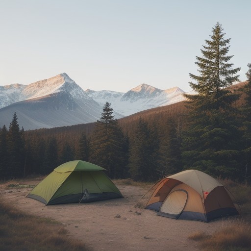 【キャンプ予算】初心者が揃える道具の費用 | 合計金額の目安と内訳 をイメージした 広角の風景 の写真