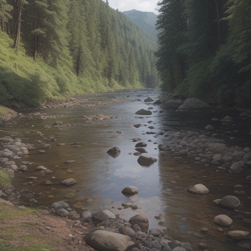 【川遊び】潜流を避ける歩き方 | 安全な渡渉のコツと注意点 をイメージした 広角の風景、川 の写真
