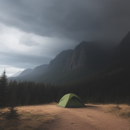 【雷避難場所】登山の途中で見つける安全な場所 | リスクを減らす判断基準 をイメージした 広角の風景、ハイキング の写真