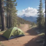 【行動食】登山のエネルギー補給 | 持ち歩きに便利な食品まとめ をイメージした 広角の風景、登山道、ハイキング の写真