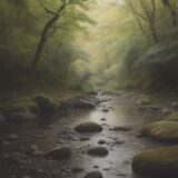 【ウェーダーブーツ】川での歩き方 | 足元の装備と選び方 をイメージした 広角の風景、川 の写真