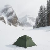 【ホワイトアウト】登山の危険を避ける方法 | 安全なルート選びと対策 をイメージした 広角の風景、山 の写真