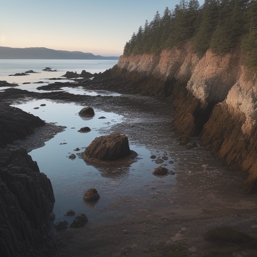 【潮溜まり】海の生き物を観察する注意点 | 危険な場所と回避方法 をイメージした 広角の風景 の写真