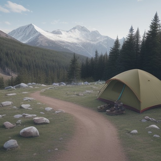 【登山シューズ】長く使うための手入れ方法 | 汚れ落としと保管のコツ をイメージした 広角の風景、ハイキング の写真