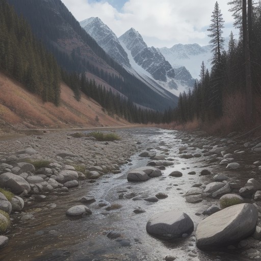 【渓流釣り】クリアウォーターでの攻め方 | 魚に警戒されない立ち位置と配慮 をイメージした 広角の風景、山 の写真