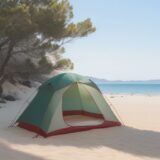 【熱中症対策】海のレジャーで準備したい持ち物 | 水分補給と日除けの方法 をイメージした 広角の風景 の写真