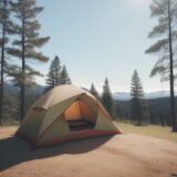 【野営料理】外でつくる簡単レシピ | キャンプ飯の作り方 をイメージした 広角の風景 の写真