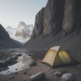 【登山用シュラフ】正しい洗い方の手順 | ダウンの撥水力を維持する方法 をイメージした 広角の風景、山 の写真