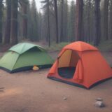 【キャンプバーナー】火災を防ぐ設置方法 | 安全な使い方のポイント をイメージした 広角の風景 の写真