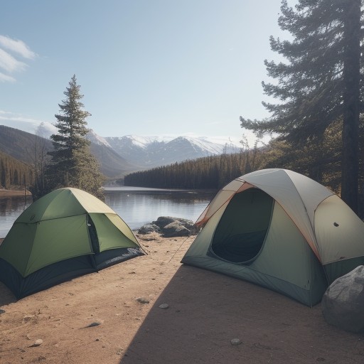 【キャンプ】初心者が準備する道具 | 自宅で試す設営と火起こしの手順 をイメージした 広角の風景 の写真