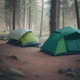 【ガス缶】キャンプでの正しい取り扱い | 安全に使うための注意点 をイメージした 広角の風景 の写真