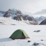 【冬山登山】レディースの服装選び | 雪山の寒さ対策と装備のポイント をイメージした 広角の風景、山、冬、山、雪景色 の写真