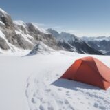 【登山】足元の霜降り現象が起きる原因 | 雪山の歩き方と対策 をイメージした 広角の風景、山、山、雪景色 の写真